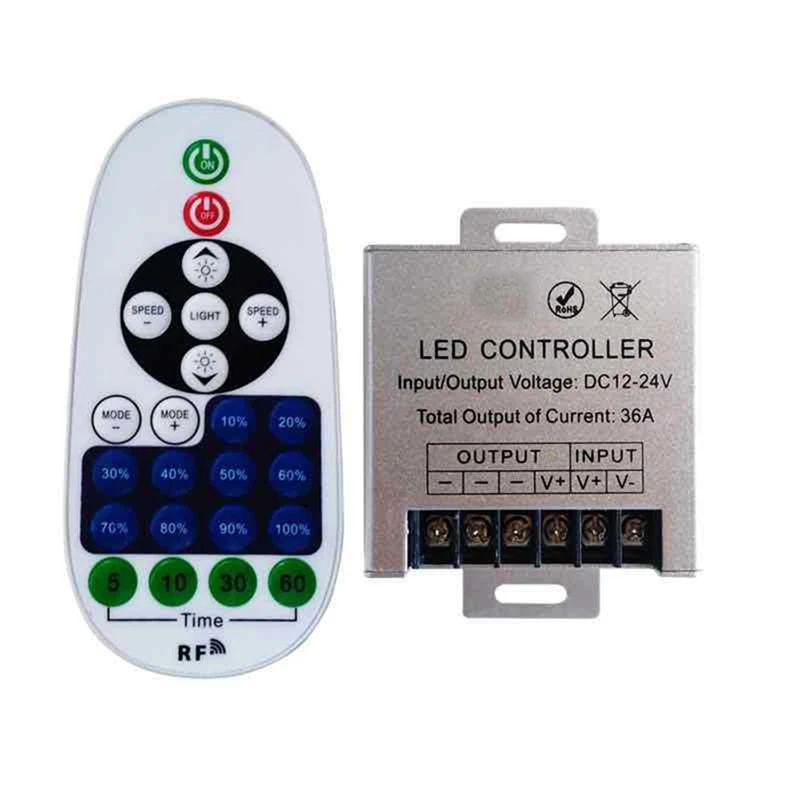 Dimmer Remote Big Power 360W Led Box Controller For Single Color Led Strip Light DC12-24V Dimming 23Key IR Remote Kit
Dimmer Remote Big Power 360W Led Box Controller For Single Color Led Strip Light DC12-24V Dimming 23Key IR Remote Kit