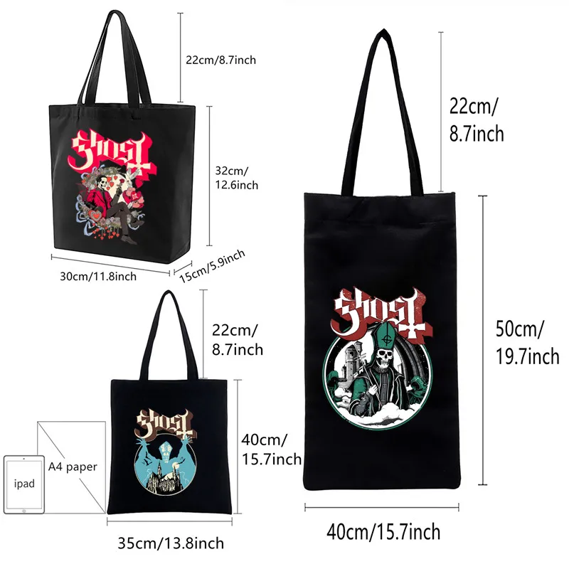 Ghost Band Black Women Handbags Canvas Tote Women Ghost B.C Pattern Handbag Casual Large Top-handle Bag Shopping Bags for Women
Ghost Band Black Women Handbags Canvas Tote Women Ghost B.C Pattern Handbag Casual Large Top-handle Bag Shopping Bags for Women