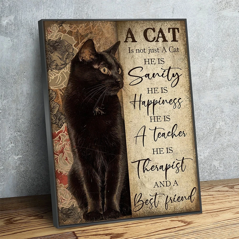 A Cat Is Not Just A Cat Poster Vintage Black Cat Canvas Prints Painting Animal Friend Wall Art Picture For Modern Home Decor
A Cat Is Not Just A Cat Poster Vintage Black Cat Canvas Prints Painting Animal Friend Wall Art Picture For Modern Home Decor