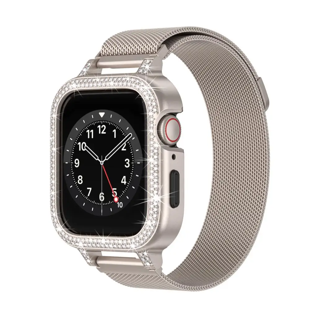Diamond Case+Milanese Loop for Apple Watch Band 40mm 44mm 41mm 45mm Magnetic Bracelet+cover Correa iwtch serie 8 7 6 4 Se Strap
Diamond Case+Milanese Loop for Apple Watch Band 40mm 44mm 41mm 45mm Magnetic Bracelet+cover Correa iwtch serie 8 7 6 4 Se Strap