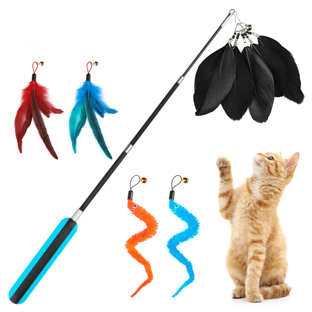 Bell Feathers Pet Tease Cat Stick Color Interactive Teasing Cat Toys
Bell Feathers Pet Tease Cat Stick Color Interactive Teasing Cat Toys