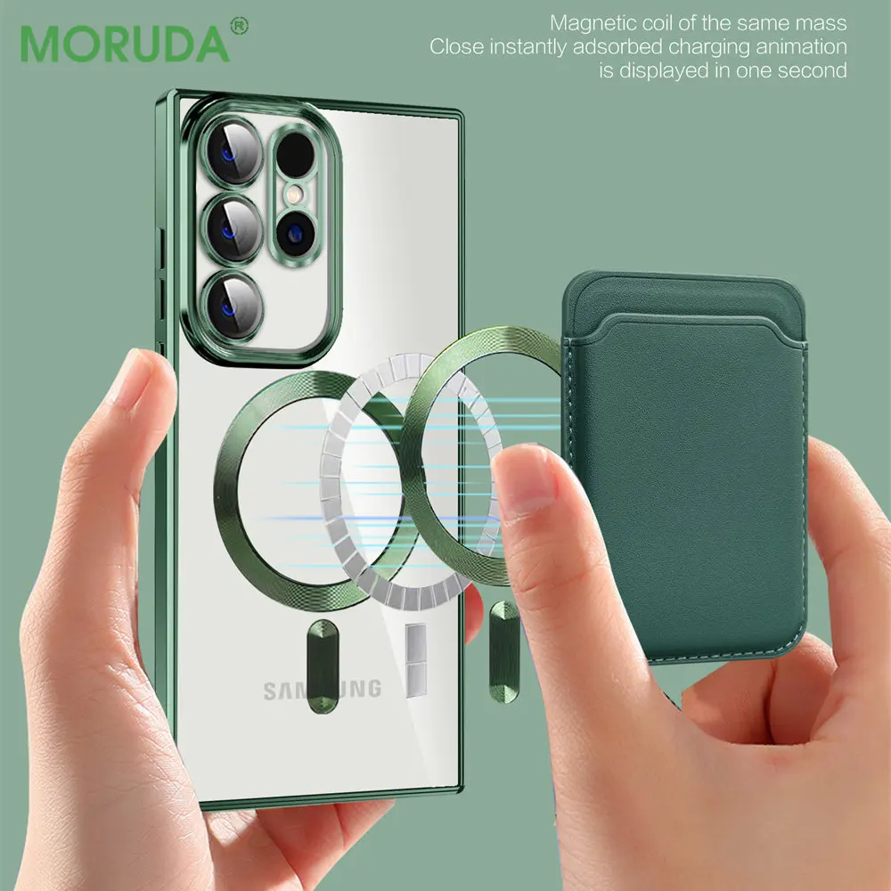 Luxury Armor Magnetic Phone Case 2in1 Card Wallet for Samsung Galaxy S23 Ultra S23Plus S23 Magsafing Transparent Plating Cover
Luxury Armor Magnetic Phone Case 2in1 Card Wallet for Samsung Galaxy S23 Ultra S23Plus S23 Magsafing Transparent Plating Cover