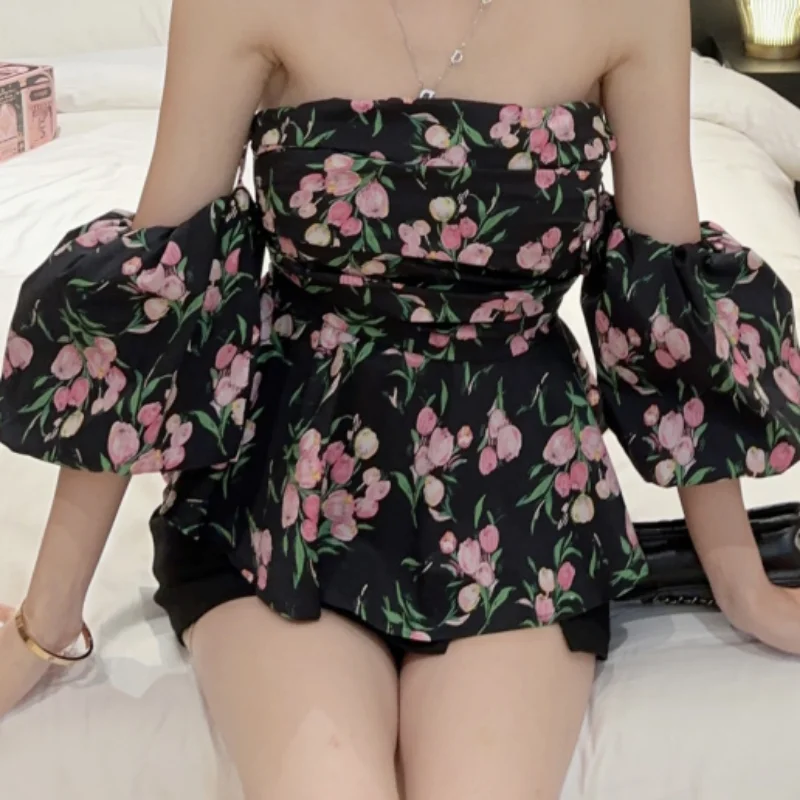 2023 Summer Fashion Tops Autumn Casual Shirt Sweet Bubble Sleeve Off Shoulder Floral Shirt Top Girls Blusas Elegant 27686
2023 Summer Fashion Tops Autumn Casual Shirt Sweet Bubble Sleeve Off Shoulder Floral Shirt Top Girls Blusas Elegant 27686