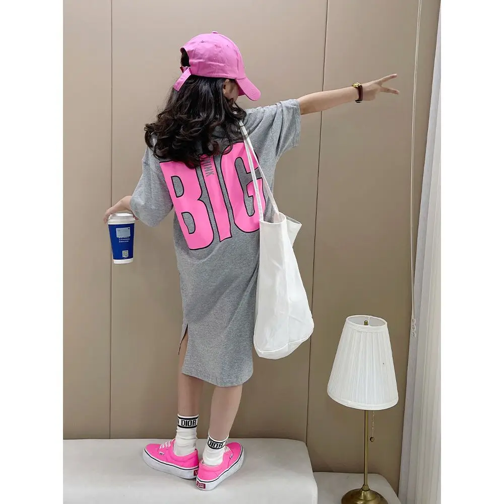 Fashion Summer Girls Dresses Kids Short Sleeve Casual Loose T-shirt Skirt Children Clothing Teen Dresses 6 7 8 10 12 13 14 Year
Fashion Summer Girls Dresses Kids Short Sleeve Casual Loose T-shirt Skirt Children Clothing Teen Dresses 6 7 8 10 12 13 14 Year