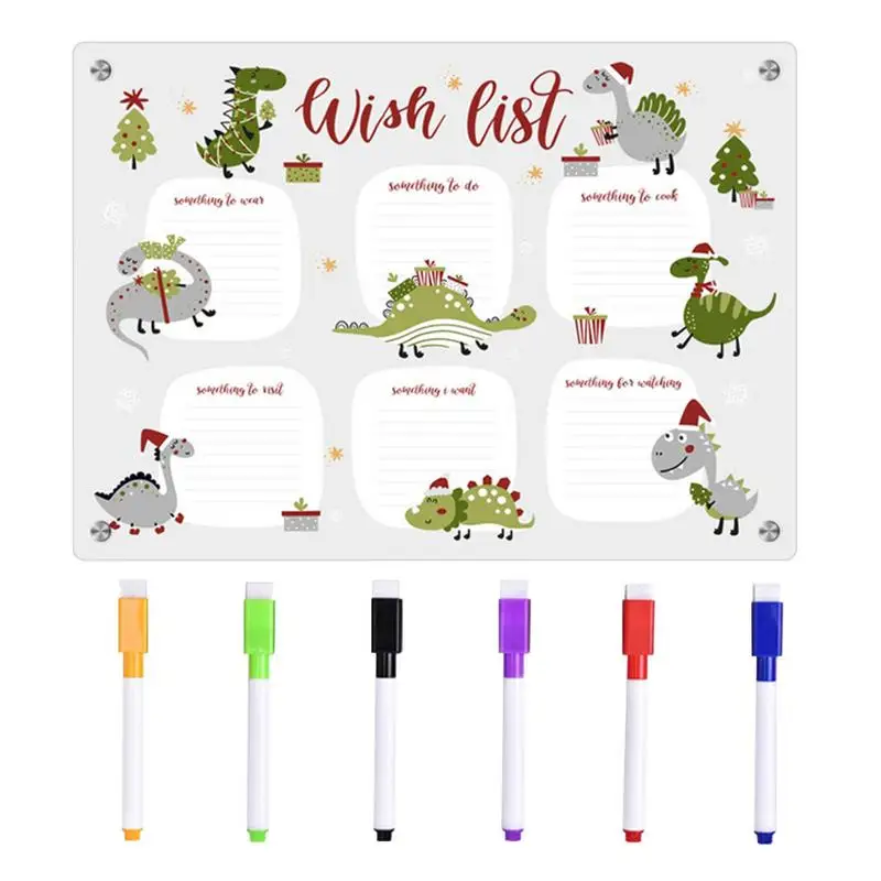 Акриловая доска для сухой стирания, магнитный акриловый динозавр, Еженедельный планировщик, магнитный включает в себя 6 маркеров, прозрачный стираемый
Акриловая доска для сухой стирания, магнитный акриловый динозавр, Еженедельный планировщик, магнитный включает в себя 6 маркеров, прозрачный стираемый