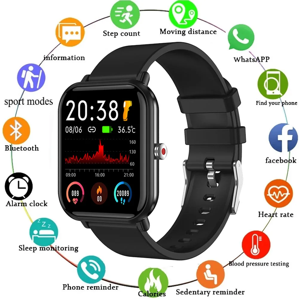 Умные часы, совместимые с Bluetooth, с Полноразмерным сенсорным экраном, для мужчин и женщин, водонепроницаемый спортивный фитнес-трекер, брасле...
Умные часы, совместимые с Bluetooth, с Полноразмерным сенсорным экраном, для мужчин и женщин, водонепроницаемый спортивный фитнес-трекер, брасле...