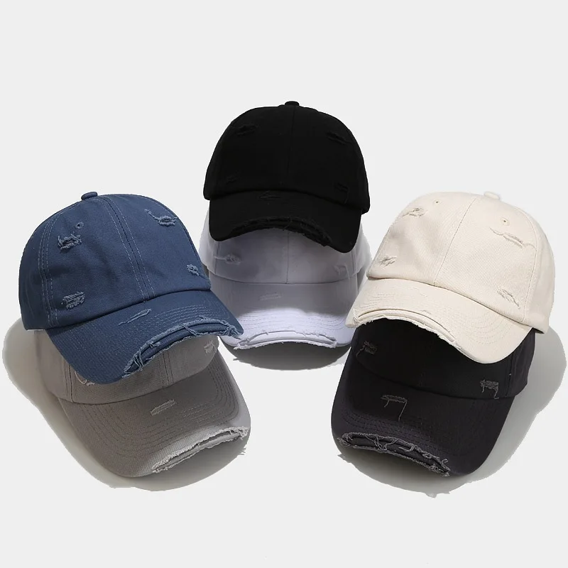 

Cotton Pigment Vintage Distressed Washed Dad Hat Summer Baseball Cap Style Cotton Snapback Cap Hip Hop For Woman