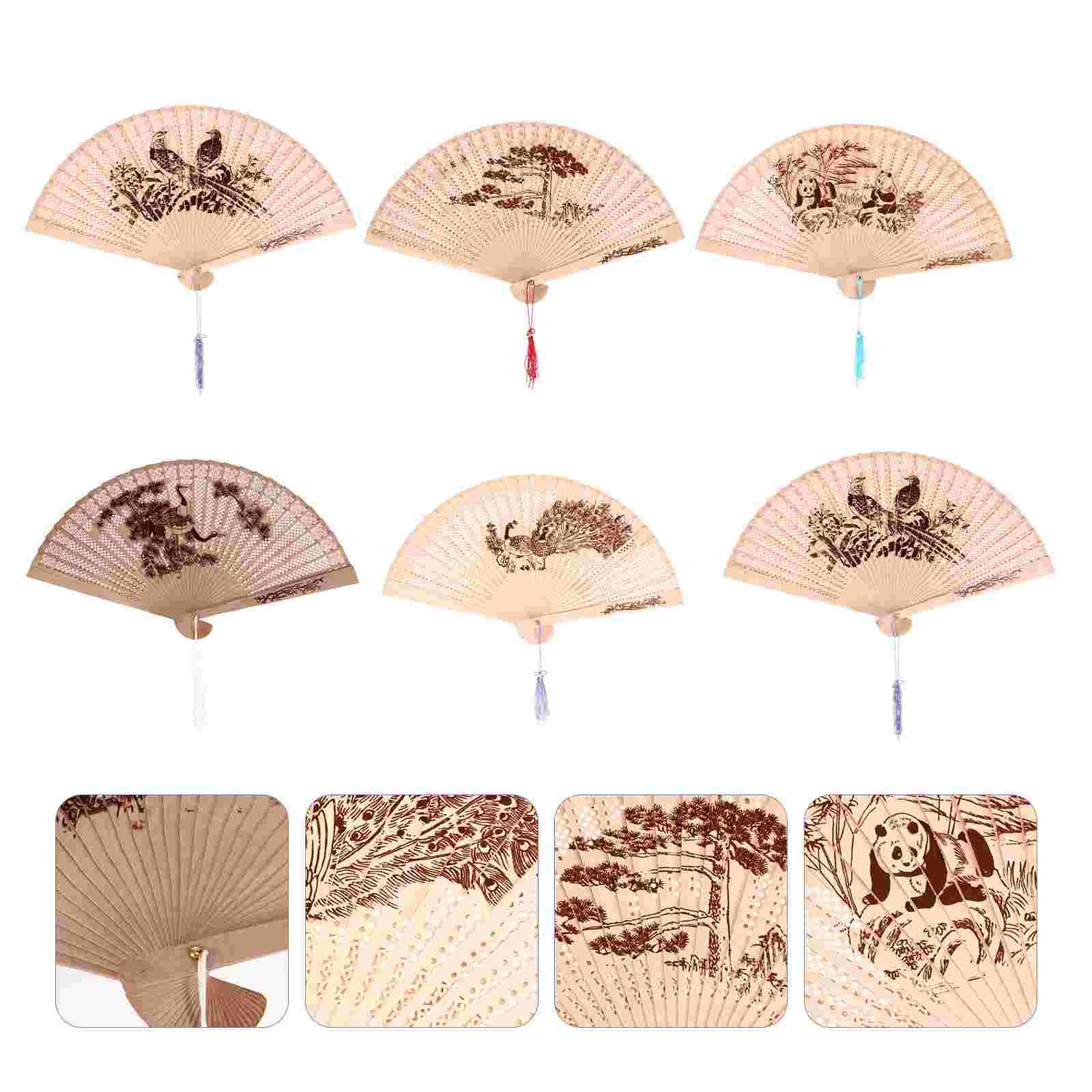 6Pcs Portable Beautiful Durable Scented Wooden Fans Decorative Fans Chinese Style Fans
6Pcs Portable Beautiful Durable Scented Wooden Fans Decorative Fans Chinese Style Fans