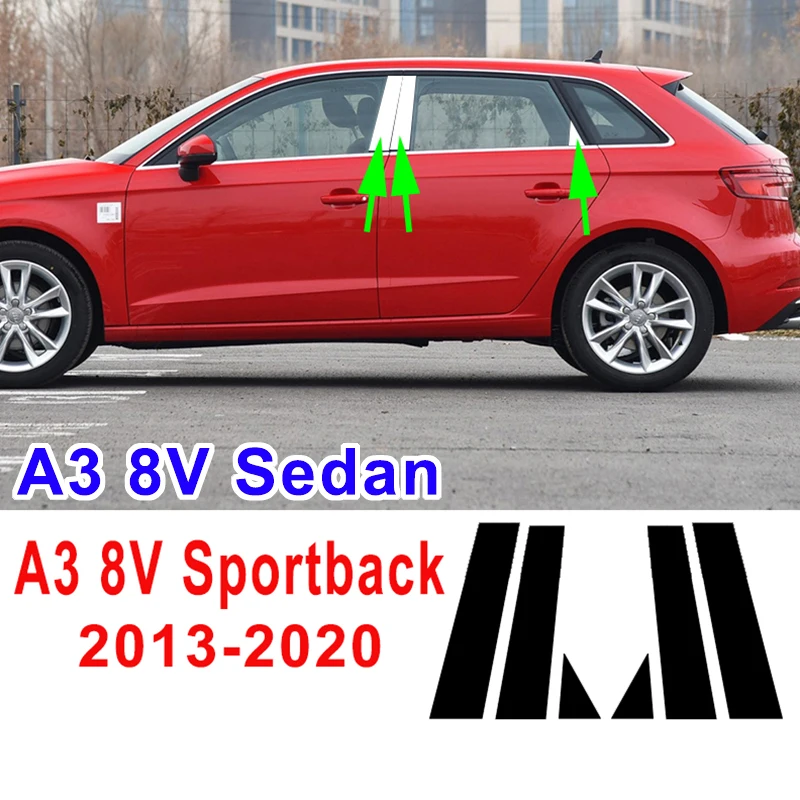 Glossy Car Window B-Pillar Trim Sticker For Audi A3 S3 8V Sportback Sedan Side Quarter Window Louvers Car Styling Accessories
Glossy Car Window B-Pillar Trim Sticker For Audi A3 S3 8V Sportback Sedan Side Quarter Window Louvers Car Styling Accessories