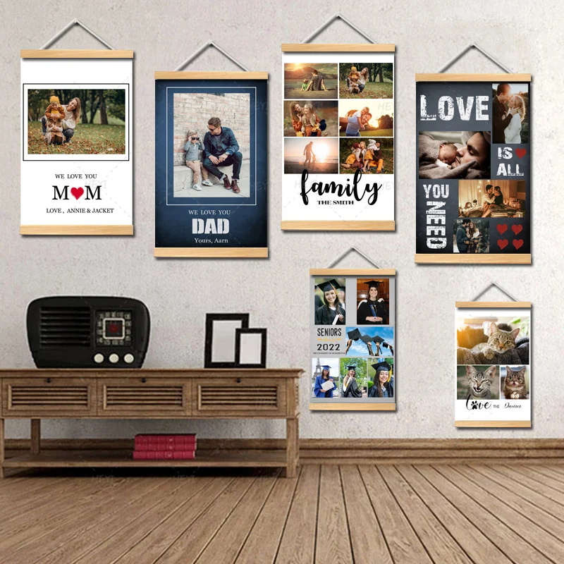 Custom Hanging Canvas Painting Prints Your Photo Family Baby Canvas Poster Wall Art With Solid Wood Hanging Scrolls Painting
Custom Hanging Canvas Painting Prints Your Photo Family Baby Canvas Poster Wall Art With Solid Wood Hanging Scrolls Painting