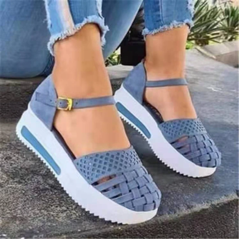 Women Shoes Flat Shoes Thick Bottom Hollow Platform Shoes Buckle Sandals Fashion Low-top Plus Size 2022 Spring and Summer New
Women Shoes Flat Shoes Thick Bottom Hollow Platform Shoes Buckle Sandals Fashion Low-top Plus Size 2022 Spring and Summer New