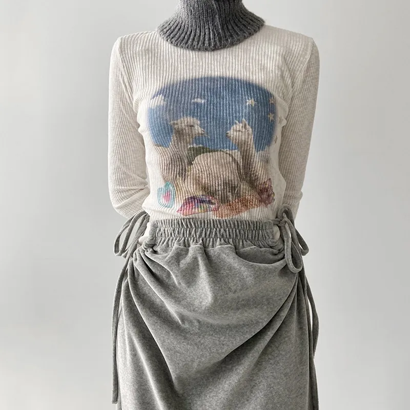 N GIRLS Korean Fashion Designer Y2k Tops Fairycore Graphic T Shirts Long Sleeve Ribbed Tshirts Kawaii Vintage Streetwear
N GIRLS Korean Fashion Designer Y2k Tops Fairycore Graphic T Shirts Long Sleeve Ribbed Tshirts Kawaii Vintage Streetwear