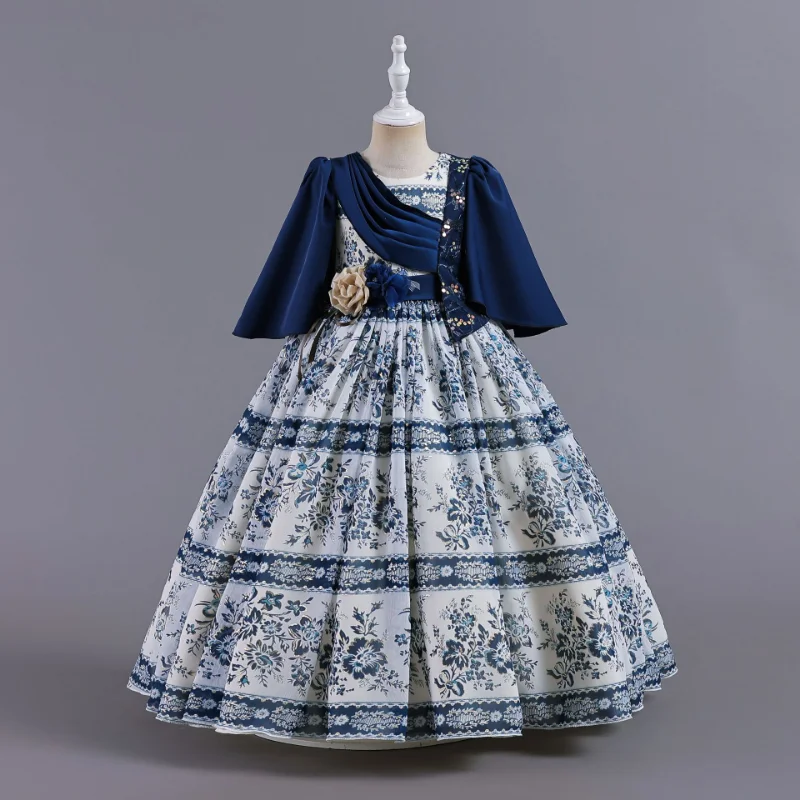 Children's dresses Chiffon vintage pattern princess dress female flower girl flower dresses
Children's dresses Chiffon vintage pattern princess dress female flower girl flower dresses