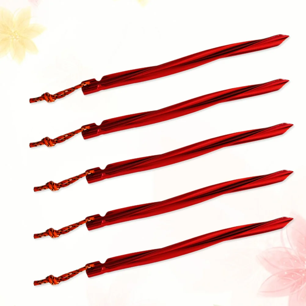 5PCS 25CM Spiral Triangular Tent Nail With Wind Rope For Camping Hiking Use Tent Nails(Red)
5PCS 25CM Spiral Triangular Tent Nail With Wind Rope For Camping Hiking Use Tent Nails(Red)