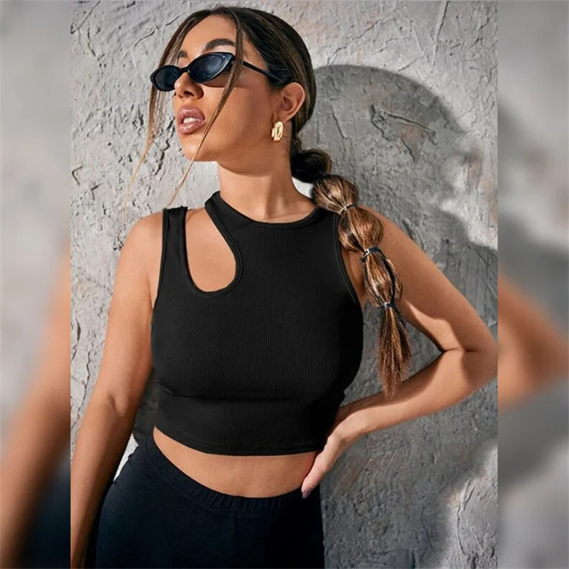 Sexy Crop Tank Tops T Shirt Round Neck Crop Tops Women Tank Irregular Rib-Knit Sleeveless Casual Tank Tops Streetwear Crop Tops
Sexy Crop Tank Tops T Shirt Round Neck Crop Tops Women Tank Irregular Rib-Knit Sleeveless Casual Tank Tops Streetwear Crop Tops