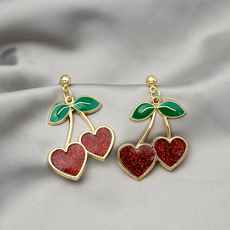 VSnow Cute Red Pink Color Cherry Green Leaf Dangle Earrings for Women Korean Fashion Double Love Heart Party Earrings Jewelry
VSnow Cute Red Pink Color Cherry Green Leaf Dangle Earrings for Women Korean Fashion Double Love Heart Party Earrings Jewelry