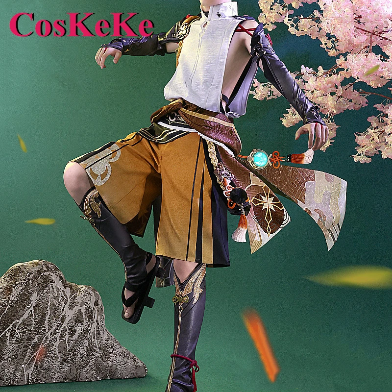 

CosKeKe Shikanoin Heizou Cosplay Anime Game Genshin Impact Costume Handsome Combat Uniform Halloween Party Role Play Clothing