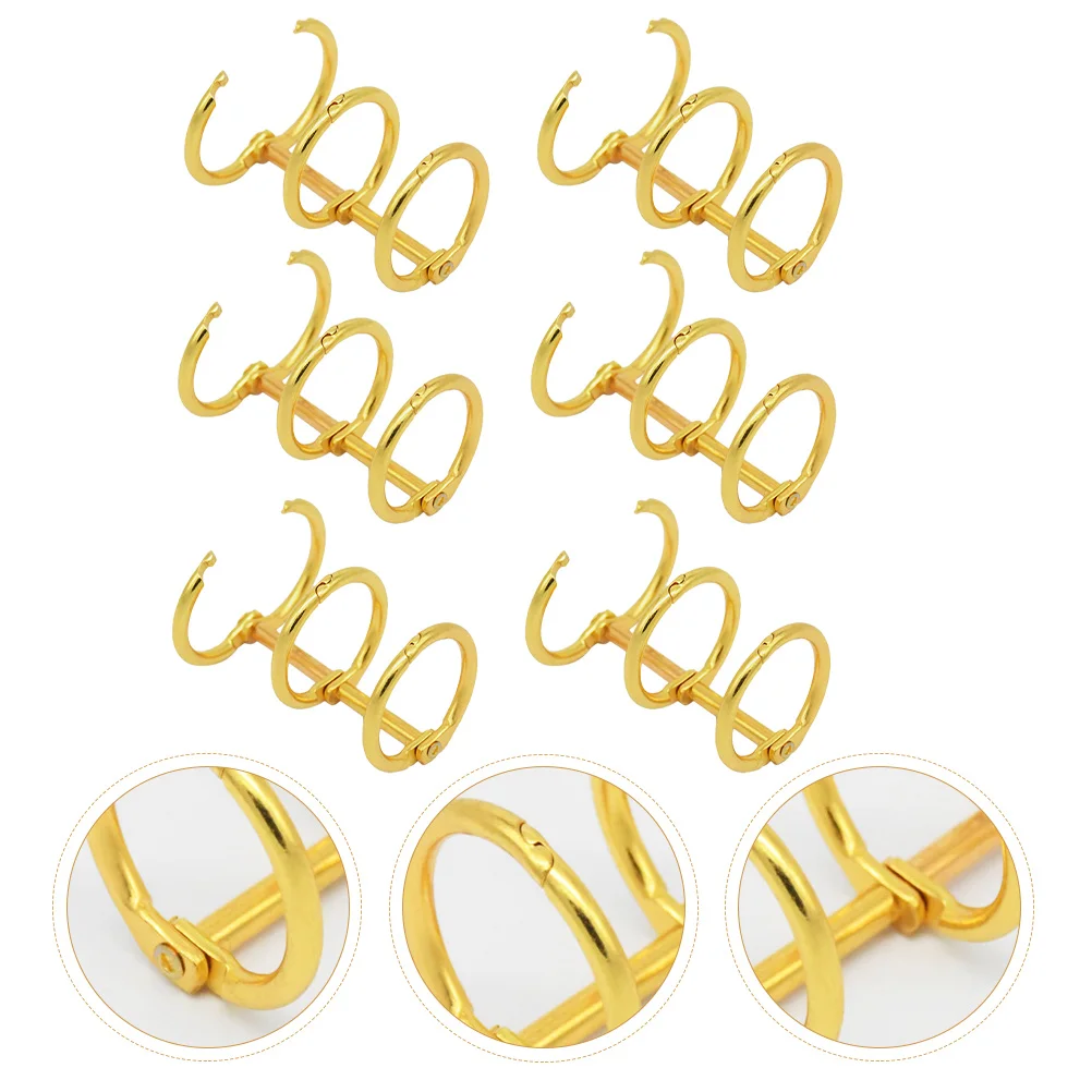 6 Pcs Metal Binder Rings Scrapbook Photo Album 3-rings Iron Practical Segmented Loose Leaf
6 Pcs Metal Binder Rings Scrapbook Photo Album 3-rings Iron Practical Segmented Loose Leaf