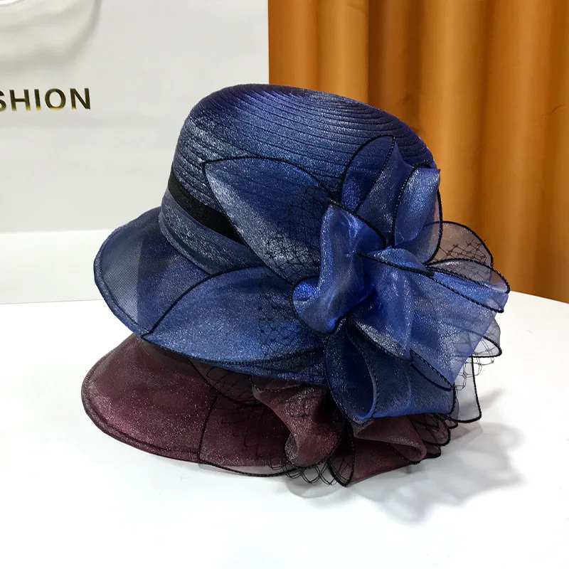 French Top Hat Female British Organza Outdoor Socialite Spring and Summer Flower Elegant Hat Sun Protection Sun Hat Bucket Hat
French Top Hat Female British Organza Outdoor Socialite Spring and Summer Flower Elegant Hat Sun Protection Sun Hat Bucket Hat