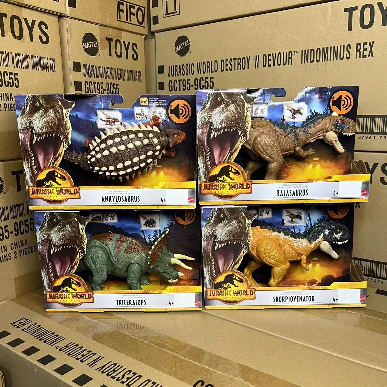 Mattel Jurassic World 3 Dominion Movie Roar Strikers Dinosaur Toys Ankylosaurus/Rajasaurus/Skorpiovenator/Triceratops HDX17
Mattel Jurassic World 3 Dominion Movie Roar Strikers Dinosaur Toys Ankylosaurus/Rajasaurus/Skorpiovenator/Triceratops HDX17