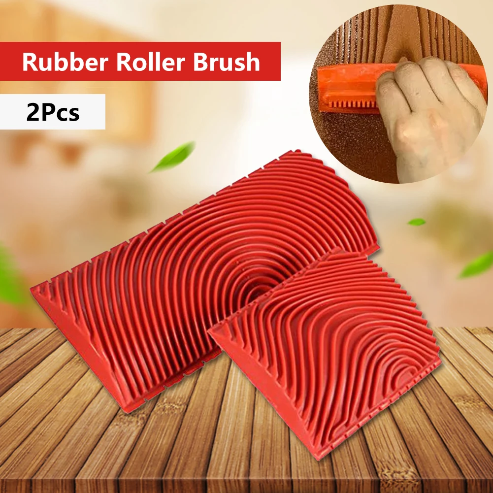 2Pcs Rubber Roller Brush Imitation Wood Graining Wall Painting Home Decoration Art Embossing DIY Brushing Painting Tools Sets
2Pcs Rubber Roller Brush Imitation Wood Graining Wall Painting Home Decoration Art Embossing DIY Brushing Painting Tools Sets