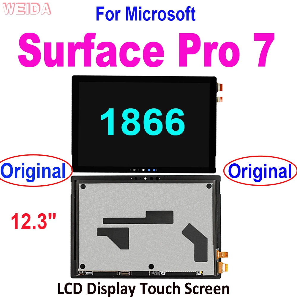 Original Pro7 LCD For Microsoft Surface Pro 7 1866 LCD Display Touch Screen Digitizer Assembly For Microsoft Surface Pro 7 LCD
Original Pro7 LCD For Microsoft Surface Pro 7 1866 LCD Display Touch Screen Digitizer Assembly For Microsoft Surface Pro 7 LCD