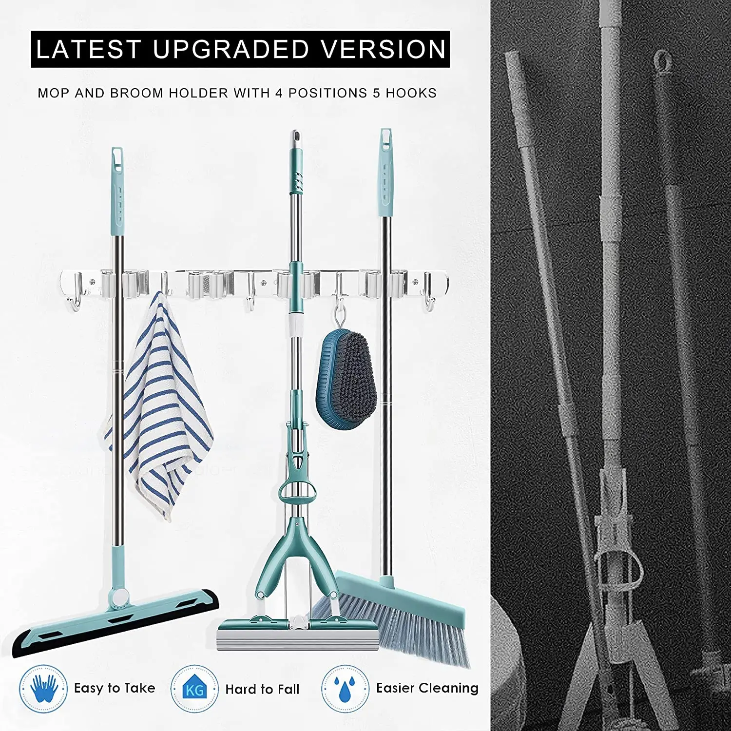 Kitchen Laundry Room Heavy Duty Decor Accessories Tool Hangers for Garden Garage Home (4 Clips 5 Hooks) 50CM
Kitchen Laundry Room Heavy Duty Decor Accessories Tool Hangers for Garden Garage Home (4 Clips 5 Hooks) 50CM