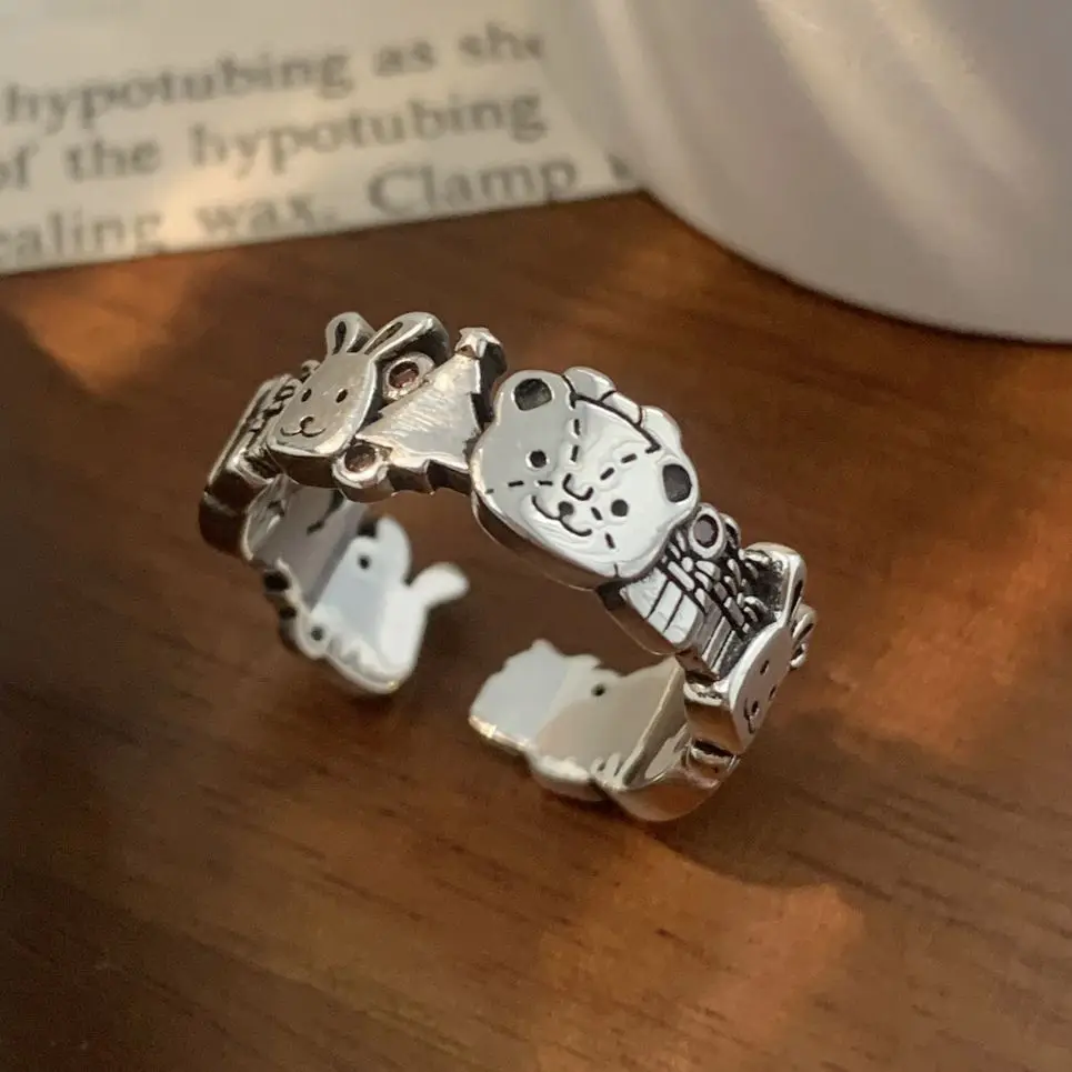 Animal World Open Ring for Female Cute Bear Rings Design Korean High-end Cold Wind 2022 New Jewelry Wholesale
Animal World Open Ring for Female Cute Bear Rings Design Korean High-end Cold Wind 2022 New Jewelry Wholesale