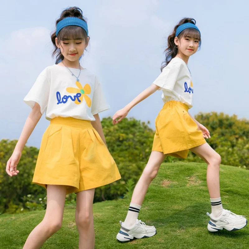 Girls Summer Clothes Suit Children's Top and Bottom Set Short Sleeves+shorts Free Delivery 4-16 Years Korean Kids 2023 Spring
Girls Summer Clothes Suit Children's Top and Bottom Set Short Sleeves+shorts Free Delivery 4-16 Years Korean Kids 2023 Spring