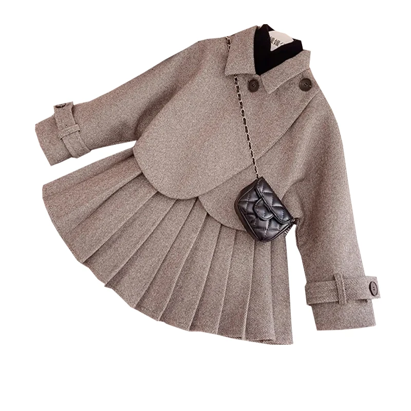 2-12Y Girls Princess 2pcs Clothes Set Fashion Kids Autumn Winter Children Coat Outwear+Skirts Vintage Outfits Suit Clothing
2-12Y Girls Princess 2pcs Clothes Set Fashion Kids Autumn Winter Children Coat Outwear+Skirts Vintage Outfits Suit Clothing