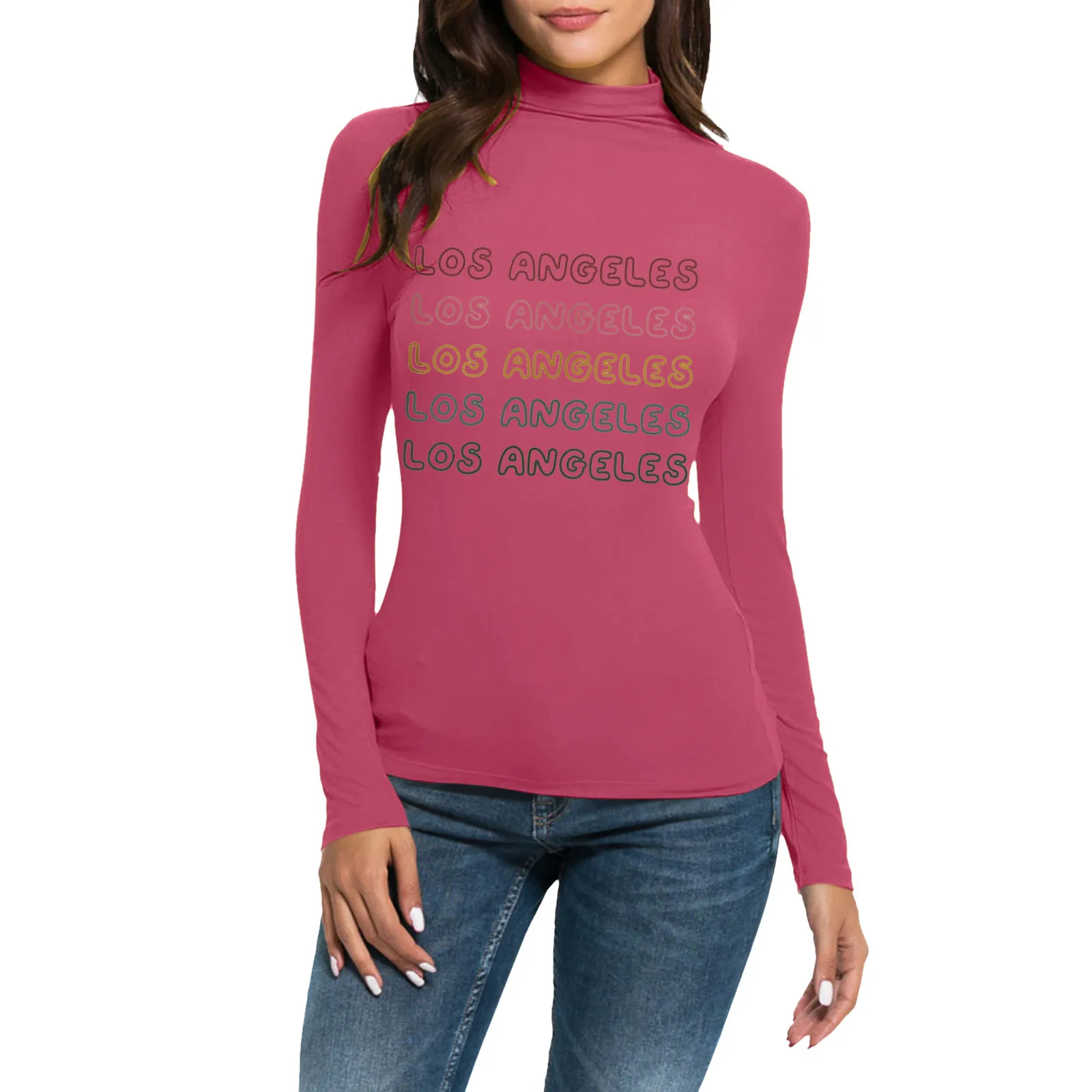 Fashion Blouse For Women Casual Print Long Sleeve Mock Turtleneck Blouse Tops Slim Fit Stretchy Layer Tee Shirts
Fashion Blouse For Women Casual Print Long Sleeve Mock Turtleneck Blouse Tops Slim Fit Stretchy Layer Tee Shirts