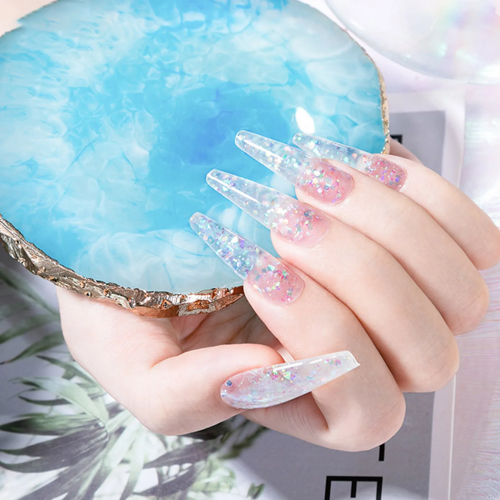 12Pcs Resin Glitter Gel Nail Kit Glittering Gel Nail Polish Enhancement Set Rainbow Nail Polish for Women Manicure Supplies
12Pcs Resin Glitter Gel Nail Kit Glittering Gel Nail Polish Enhancement Set Rainbow Nail Polish for Women Manicure Supplies