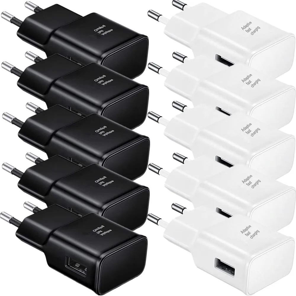 

10pcs 15W 5V 2A 9V 1.67A Eu US AC Home Travel Wall Charger Portable Power adapters For Samsung Galaxy s6 s10 s20 s22 Huawei LG