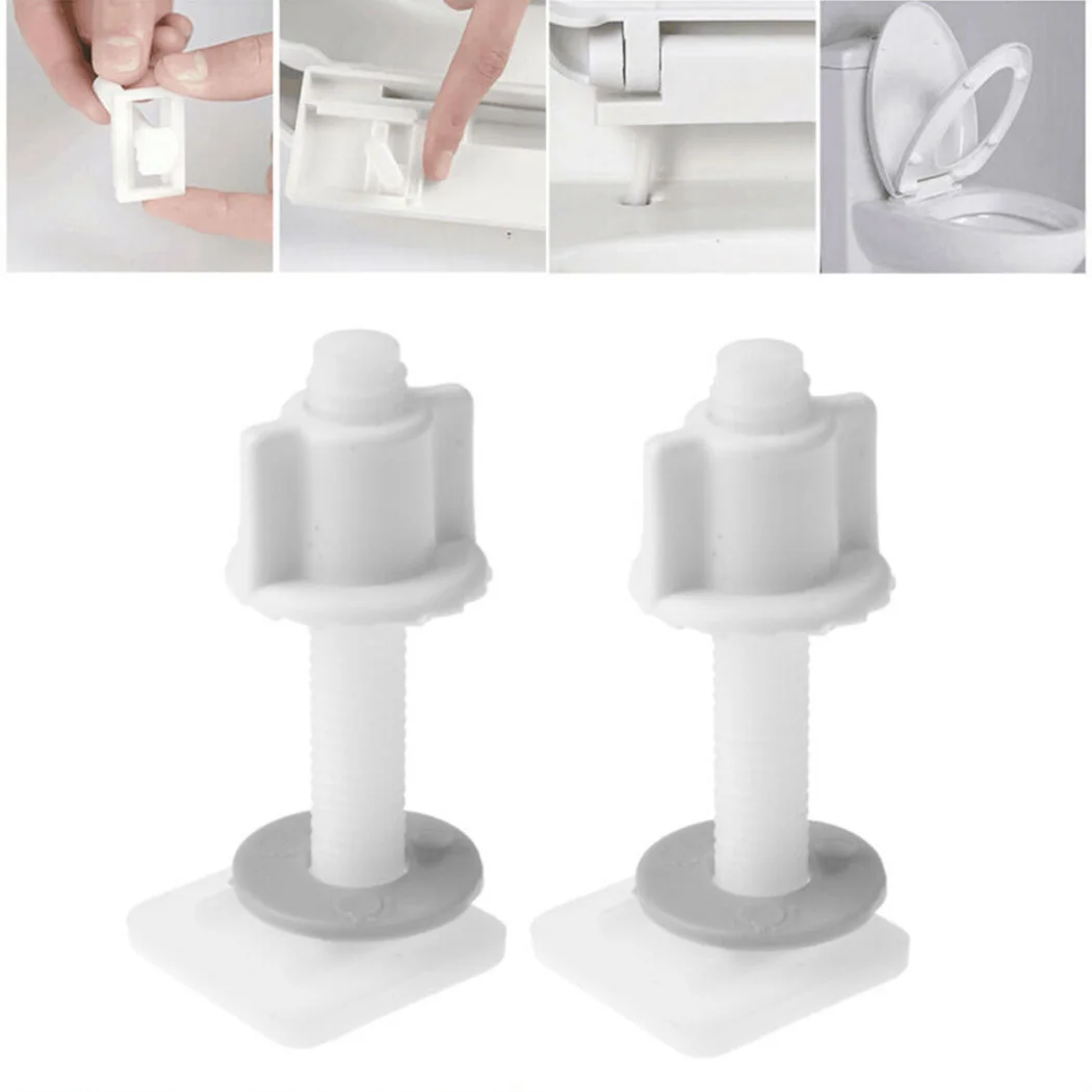 Plastic Toilet Seat Hinge Repair Bolts With Fitting Screws And Washers Kit Accessories For Toilet Household Universal
Plastic Toilet Seat Hinge Repair Bolts With Fitting Screws And Washers Kit Accessories For Toilet Household Universal