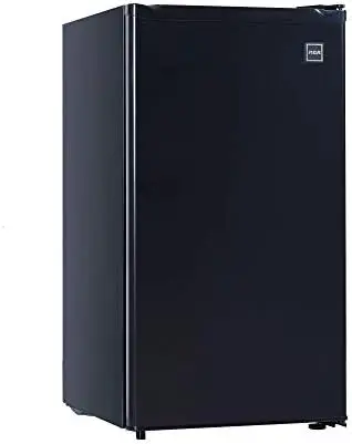 

RFR322 Mini Refrigerator, Compact Freezer Compartment, Adjustable Thermostat Control, Reversible Door, Ideal Fridge for Dorm, Of