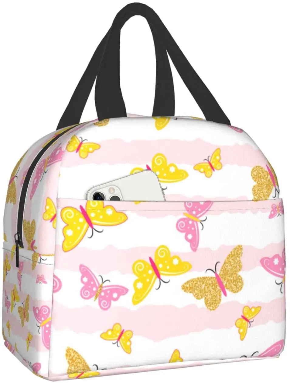 Cute Gold Glitter Butterflie Lunch Box Bento Box Insulated Lunch Boxes Reusable Waterproof Lunch Bag With Front Pocket Picnic
Cute Gold Glitter Butterflie Lunch Box Bento Box Insulated Lunch Boxes Reusable Waterproof Lunch Bag With Front Pocket Picnic