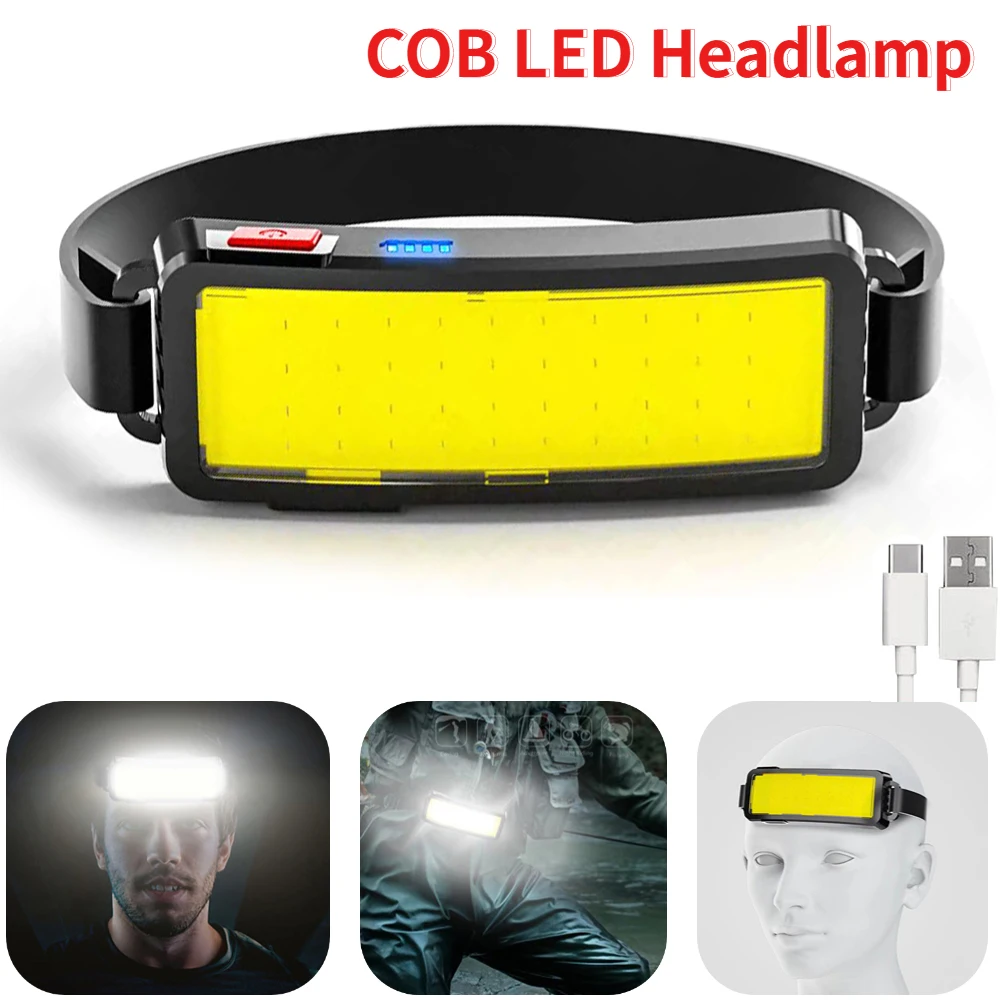LED Headlamp 500LM USB Rechargeable COB Headlight for Camping Fishing Hiking Flashlight Torch Head Light Portable Work Light
LED Headlamp 500LM USB Rechargeable COB Headlight for Camping Fishing Hiking Flashlight Torch Head Light Portable Work Light