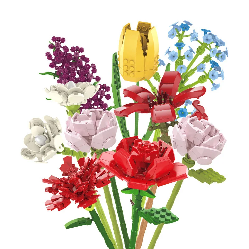 Construction Block Set Flowers Bouquet Brick Toy For Children Girls Mini Art Building Blocks Compatible DIY Gift For Valentine
Construction Block Set Flowers Bouquet Brick Toy For Children Girls Mini Art Building Blocks Compatible DIY Gift For Valentine