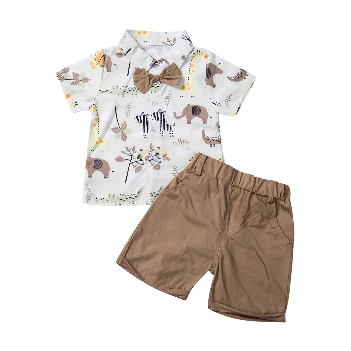 Newborn Infant Baby Boy Clothes Cartoon Animals Bowknot T-shirt Tops Shorts Pants 2Pcs Toddler Boys Children's Clothing Set
Newborn Infant Baby Boy Clothes Cartoon Animals Bowknot T-shirt Tops Shorts Pants 2Pcs Toddler Boys Children's Clothing Set