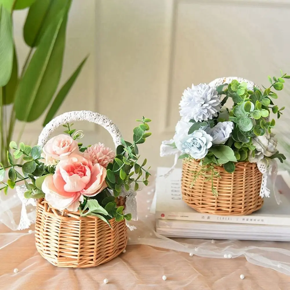Retro Rattan Handmade Bow Storage Basket Hand-Held Lace Wedding Supplies Flower Decoration Box Flower Pot Hand Bag
Retro Rattan Handmade Bow Storage Basket Hand-Held Lace Wedding Supplies Flower Decoration Box Flower Pot Hand Bag