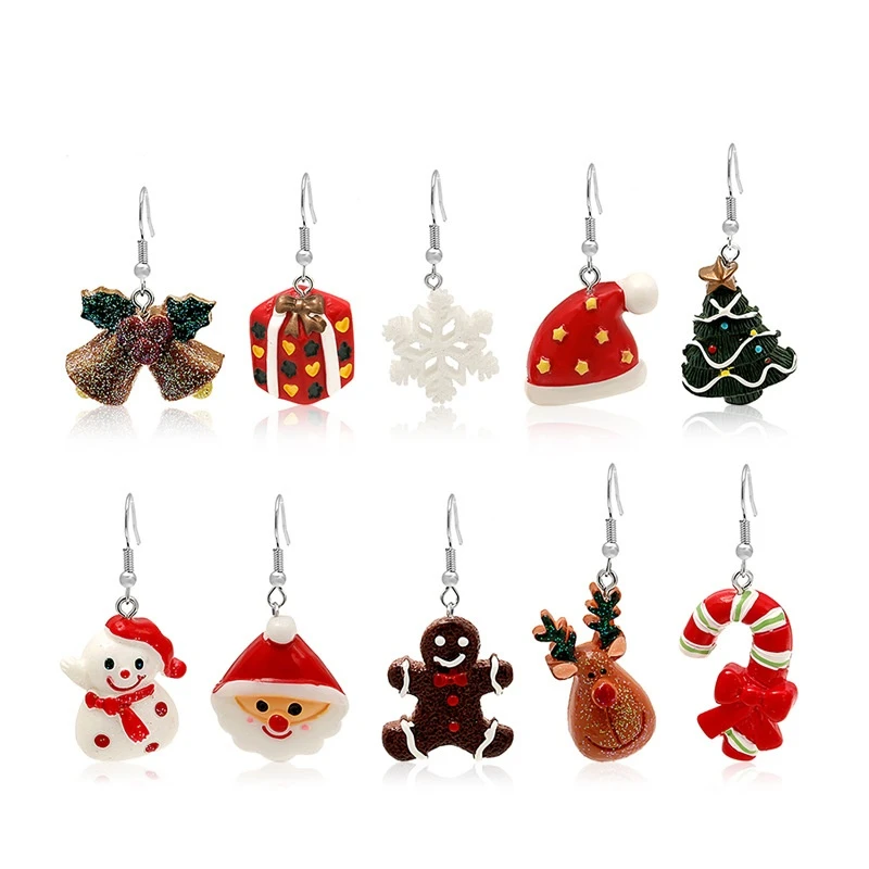 VSnow Cute Christmas Red Santa Claus Elk Bell Snowflake Dangle Earring for Women Bowknot Snowman Tree Resin Earring Jewelry
VSnow Cute Christmas Red Santa Claus Elk Bell Snowflake Dangle Earring for Women Bowknot Snowman Tree Resin Earring Jewelry