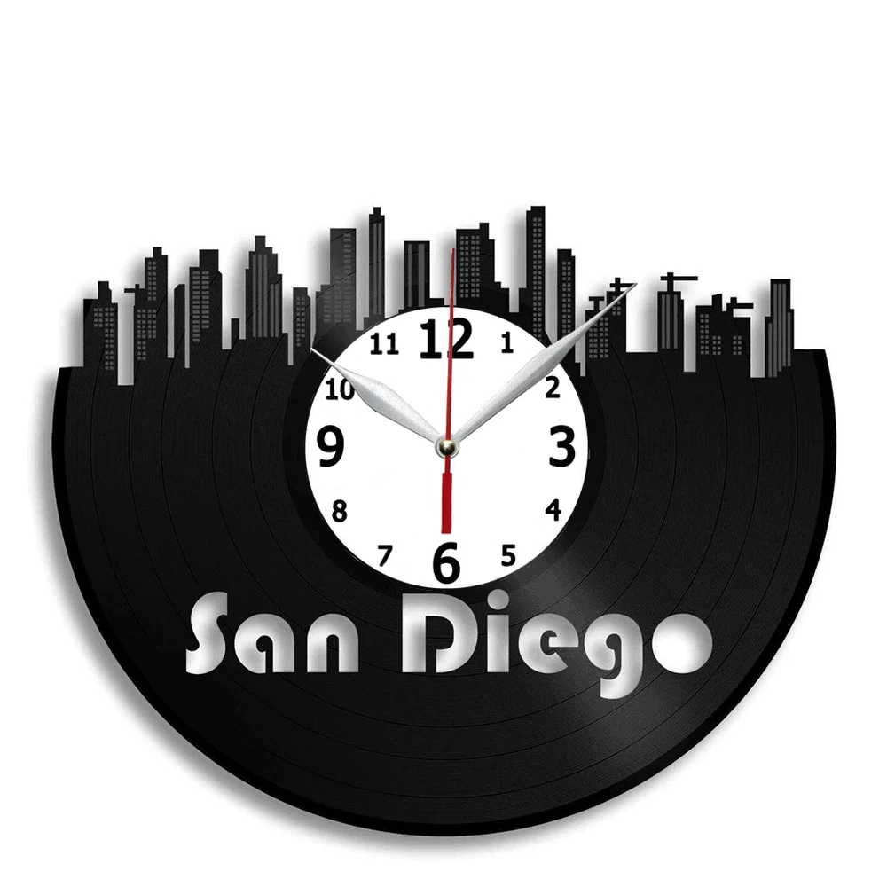 San Diego Skyline Vinyl Wall Art Clock Unique Vintage Wall Art - Personalized Home Decoration - 12 Inch
San Diego Skyline Vinyl Wall Art Clock Unique Vintage Wall Art - Personalized Home Decoration - 12 Inch