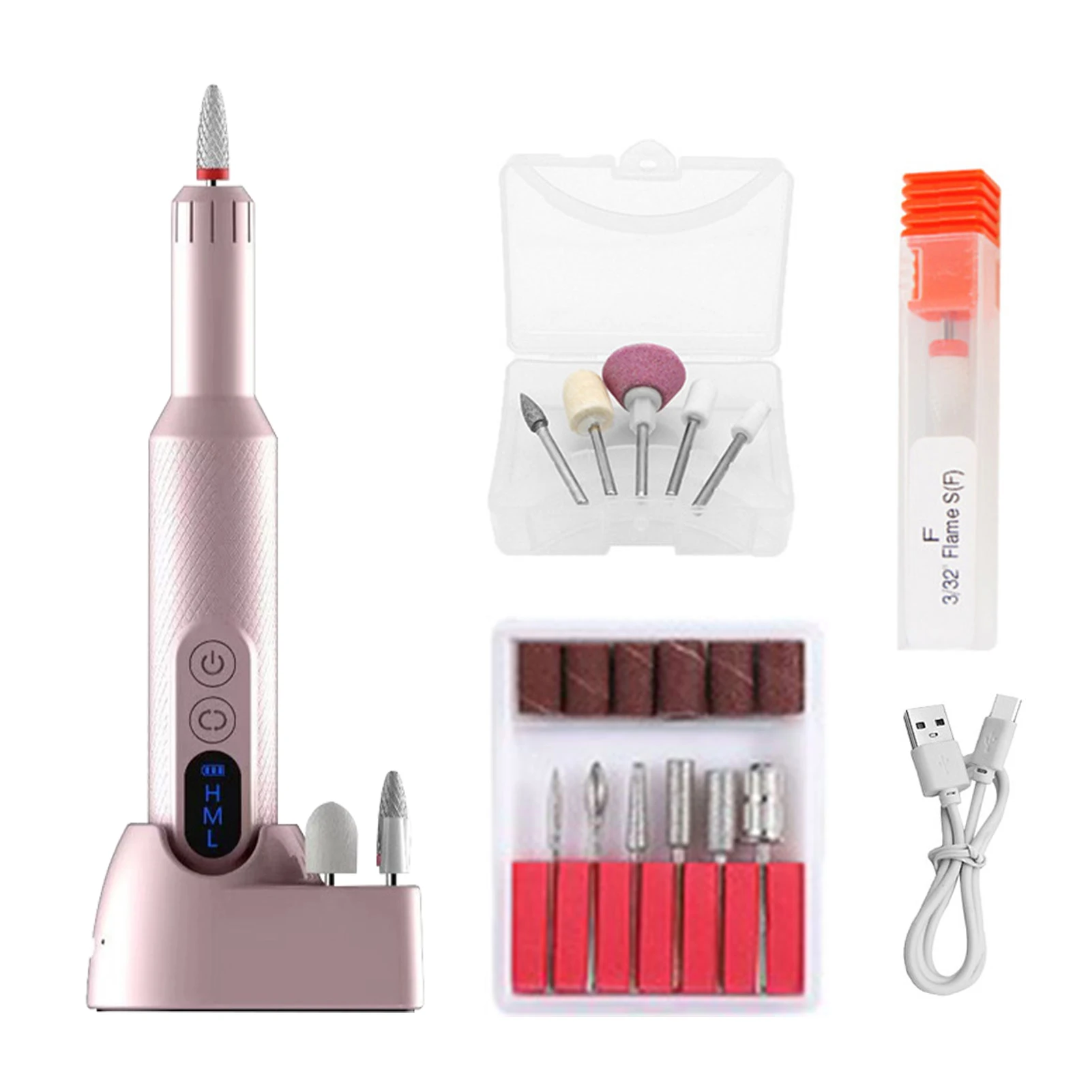 Professional Home Salon USB Rechargeable Electric Nail Drill LCD Display Polishing File Manicure Mini Wireless Portable Handheld
Professional Home Salon USB Rechargeable Electric Nail Drill LCD Display Polishing File Manicure Mini Wireless Portable Handheld