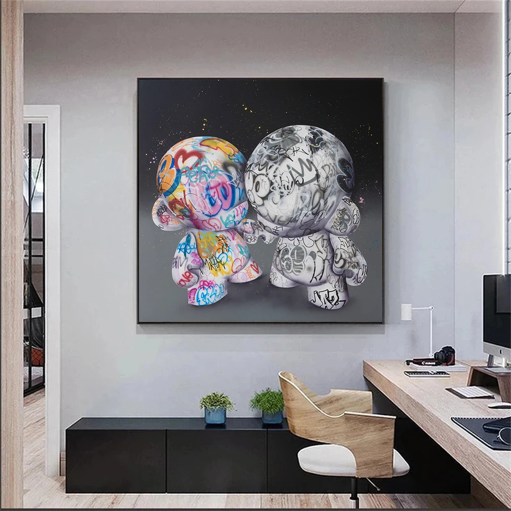 Nordic Abstract Graffiti Art Canvas Painting Cartoon Character Poster Living Room Bedroom Decoration Painting
Nordic Abstract Graffiti Art Canvas Painting Cartoon Character Poster Living Room Bedroom Decoration Painting