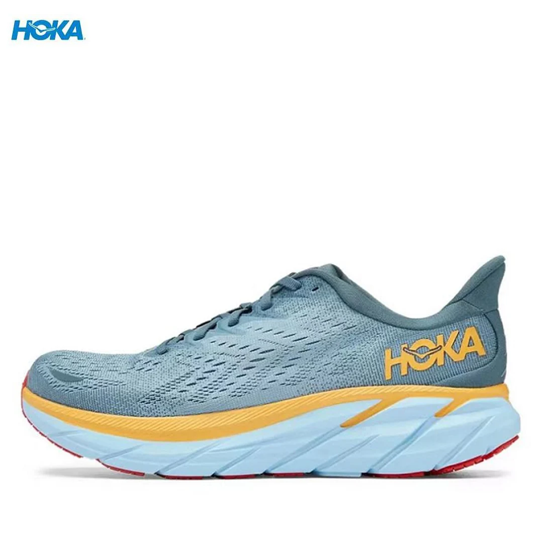 

HOKA ONE Clifton 8 спортивный Гоблин для бега синие горные весенние дышащие Нескользящие Мужские Женские повседневные кроссовки для улицы