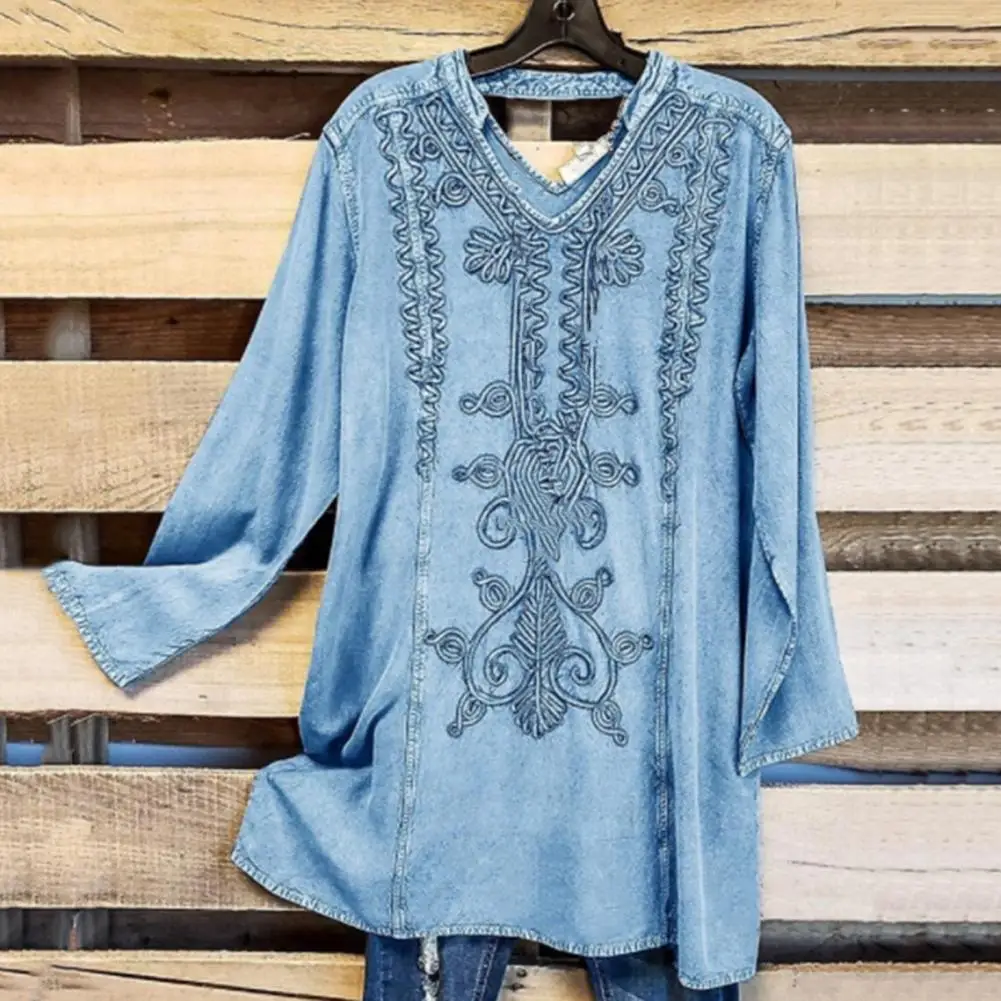 Work Shirt Stylish Soft Texture V-Neck Vintage Embroidery Print Mid-Length Thin Shirt Streetwear Casual Shirt Shirt Top
Work Shirt Stylish Soft Texture V-Neck Vintage Embroidery Print Mid-Length Thin Shirt Streetwear Casual Shirt Shirt Top