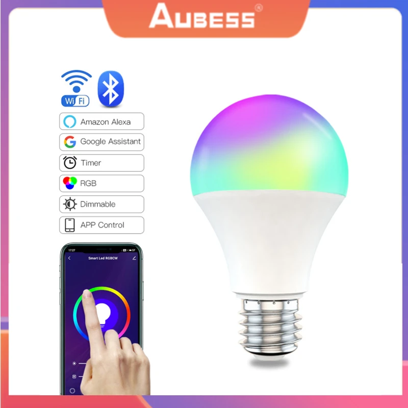 Smart Wifi Bulb Bluetooth Distribution Network Light Bulb Color Change Dimmable Smart Lighting Lamp For Home Bedroom Decoration
Smart Wifi Bulb Bluetooth Distribution Network Light Bulb Color Change Dimmable Smart Lighting Lamp For Home Bedroom Decoration
