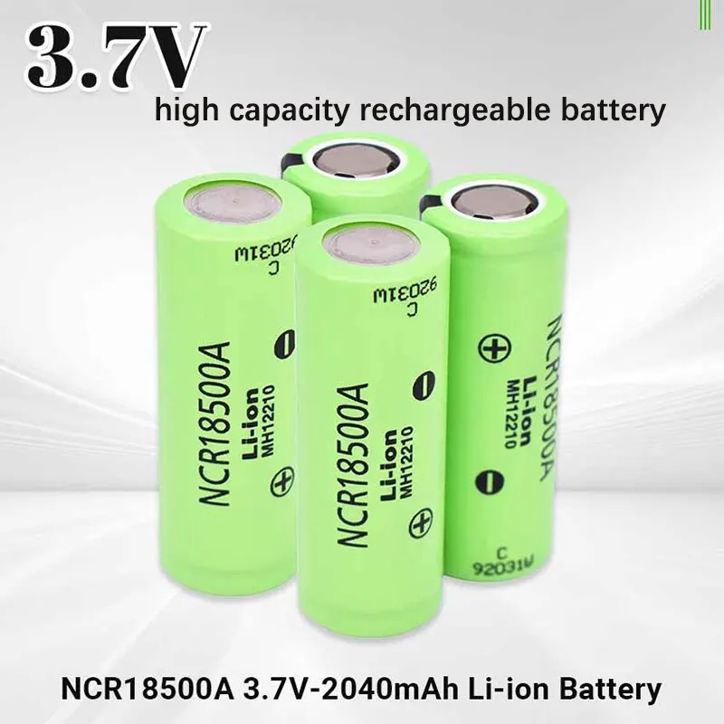 

RechargeableBattery2023New High-quality 18500battery 3.7V 2040mAh NCR18500A for Flashlightstoy Flashlights Etc Lithium Battery