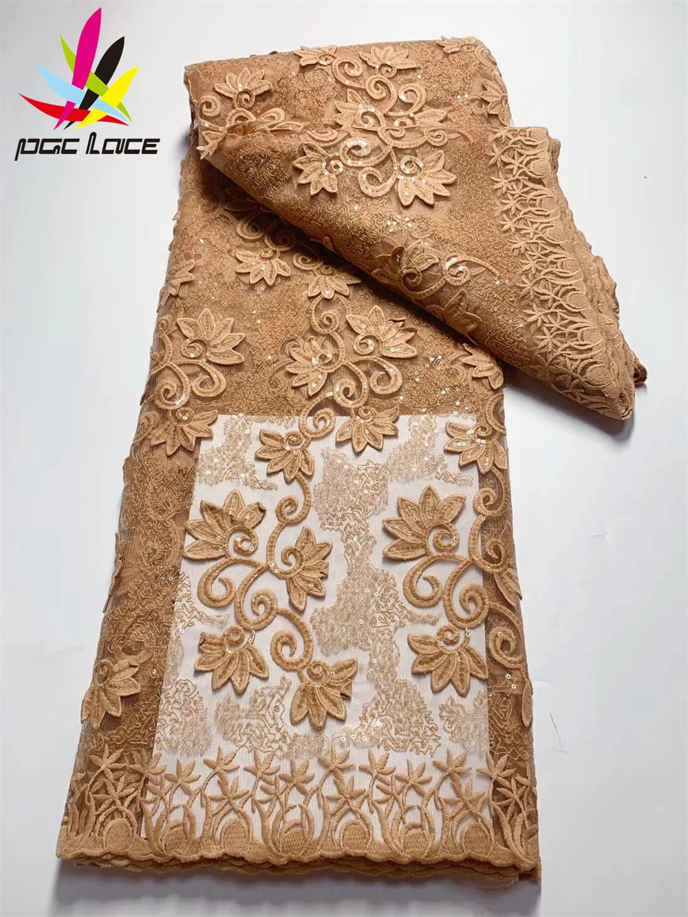 PGC Gold African Lace Fabric Guipure Cord Lace Material 5 Yards Nigerian French Tulle Lace Fabric For Wedding Sewing LY620-5
PGC Gold African Lace Fabric Guipure Cord Lace Material 5 Yards Nigerian French Tulle Lace Fabric For Wedding Sewing LY620-5