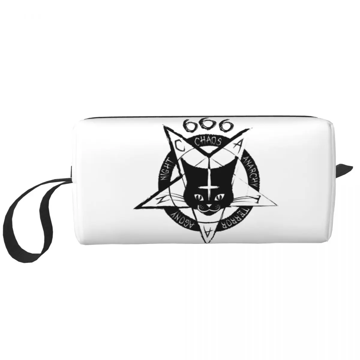 666 Dance Ritual Baphomet Travel Toiletry Bag for Women Hail Satan Devil Cosmetic Makeup Bag Storage Bags Dopp Kit Case Box
666 Dance Ritual Baphomet Travel Toiletry Bag for Women Hail Satan Devil Cosmetic Makeup Bag Storage Bags Dopp Kit Case Box